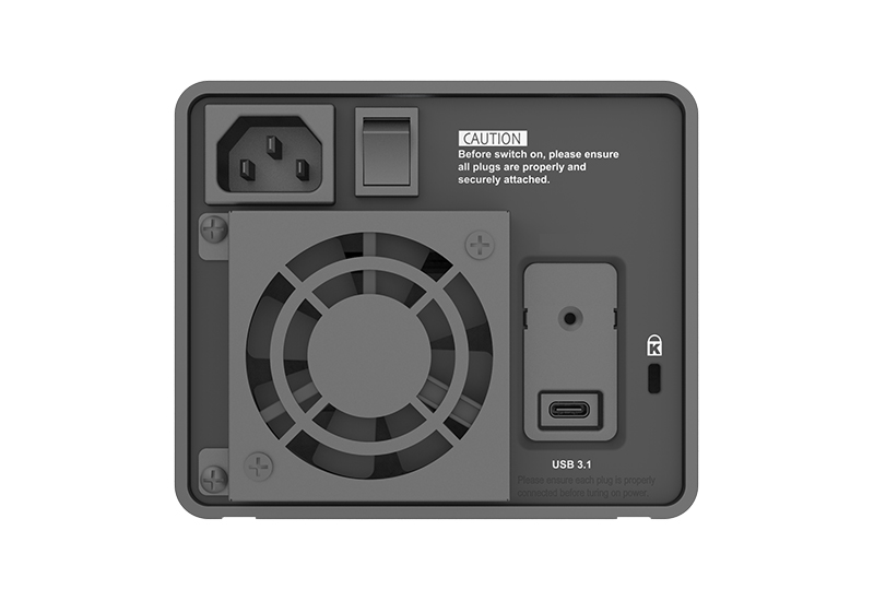 RAIDON 2Bay 3680 USB 3.1 Type C、Black External Storage with USB C-A cable