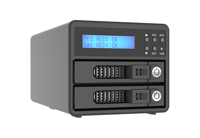 RAIDON 2Bay 3680 USB 3.1 Type C、Black External Storage with USB C-A cable