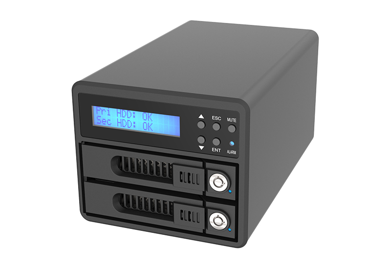 RAIDON 2Bay 3680 USB 3.1 Type C、Black External Storage with USB C-C cable & 1 x USB C-A cable