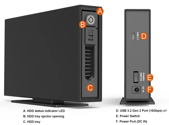 RAIDON DAS 1Bay 1670 6G JBOD Enclosure