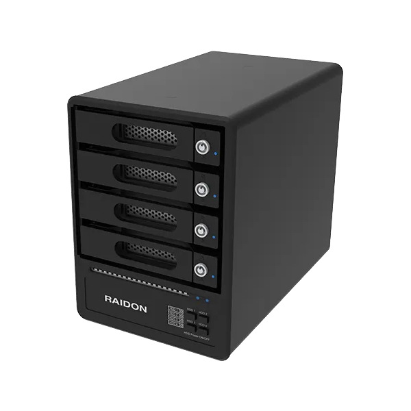 4 Bay GT5640-B31 USB3.2 External Storage with C-C cable (could turn off any drive by front power switch button)