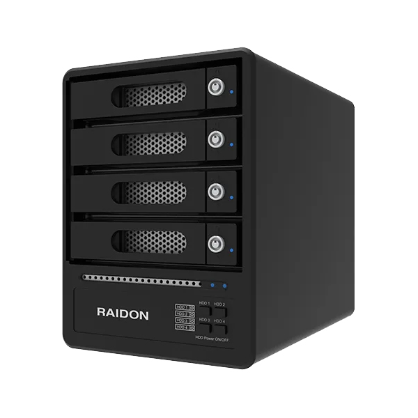 4 Bay GT5640-B31 USB3.2 External Storage with C-C cable (could turn off any drive by front power switch button)