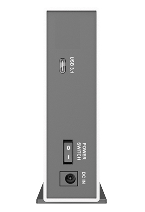 1 Bay 6G USB External Storage with USB C-A cable (Silver)