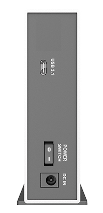 1 Bay USB3.2 Type-C External Storage with USB C-C cable (Silver)