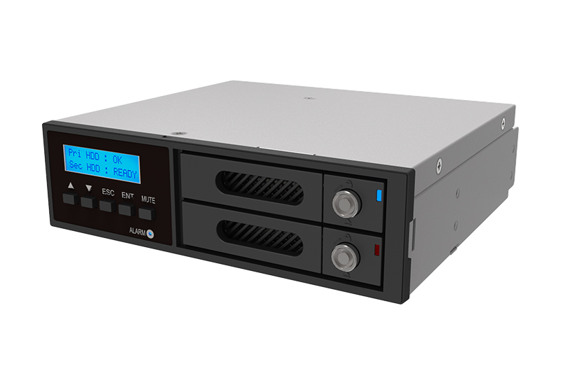 RAIDON RAID 0/1 内蔵 2Bay 2022S 6G RAID Module 2* 2.5 SATA Drive SATA III *1 リムーバブルトレイ w/ key-lock LCD