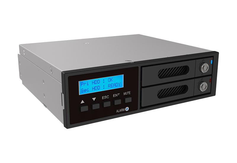 RAIDON RAID 0/1 内蔵 2Bay 2022S 6G RAID Module 2* 2.5 SATA Drive SATA III *1 リムーバブルトレイ w/ key-lock LCD