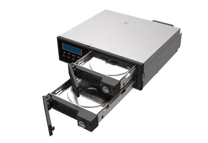 RAIDON RAID 0/1 内蔵 2Bay 2022S 6G RAID Module 2* 2.5 SATA Drive SATA III *1 リムーバブルトレイ w/ key-lock LCD