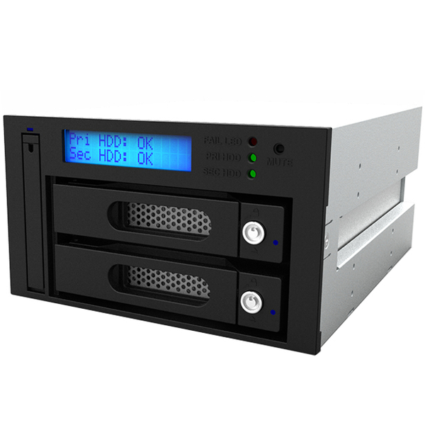 RAIDON RAID 0/1 内蔵 2Bay 2623 6G RAID Module 2* 3.5 or 2.5 Plus 1*2.5 SATA Drive SATA III *1リムーバブルトレイ w/ key-lock LCD