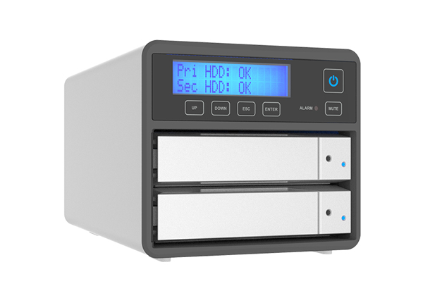 外付 2 Bay USB3.2 Type-C External Storage with USB C-A cable (Silver)