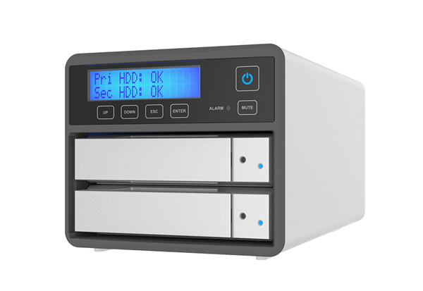 外付 2 Bay USB3.2 Type-C External Storage with 1 x USB C-A cable & 1 x USB C-C cable (Silver)