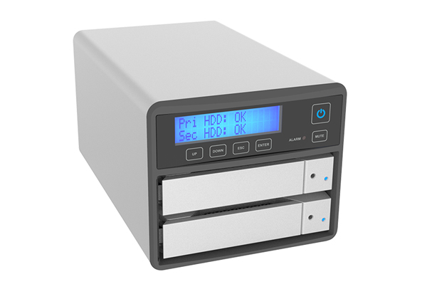 外付 2 Bay USB3.2 Type-C External Storage with 1 x USB C-A cable & 1 x USB C-C cable (Silver)