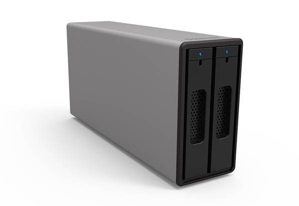 2 Bay USB3.2 External Storage with USB C-C cable (Silver)