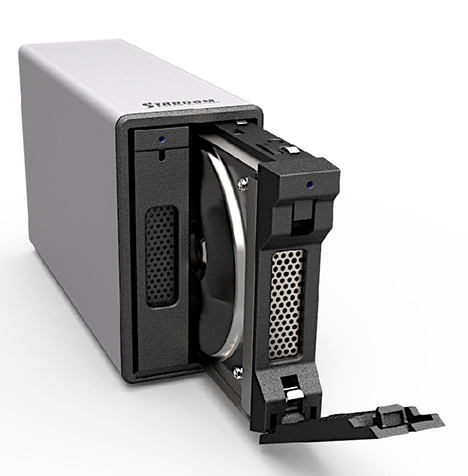 2 Bay USB3.2 External Storage with USB C-C cable (Silver)