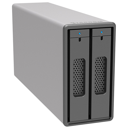 2 Bay USB3.2 External Storage with USB C-A cable & C-C cable (Silver)