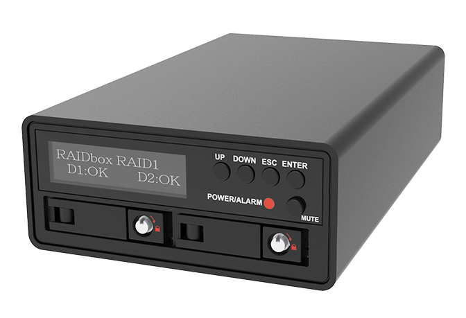 2 Bay UR2M-B32 with LCD display of M.2 NVMe SSD RAID外付Storage M.2 SSD