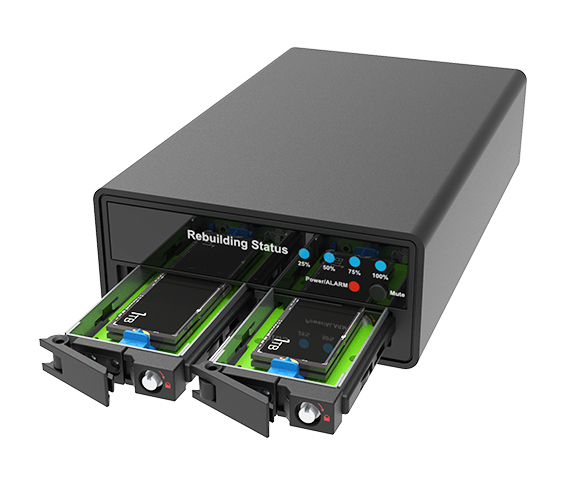 2 Bay UR2M-B32 M.2 NVMe SSD RAID外付Storage M.2 SSD