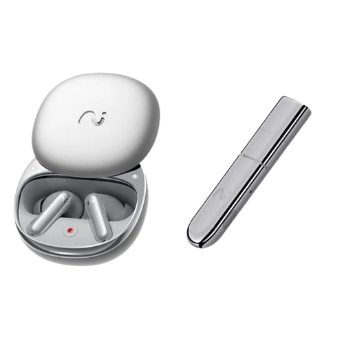 viaim AIイヤホン（シルバー）＆レコーダー 同時通訳・録音・文字起し議事録・要約AI作成・ToDo抽出・ハイレゾ対応