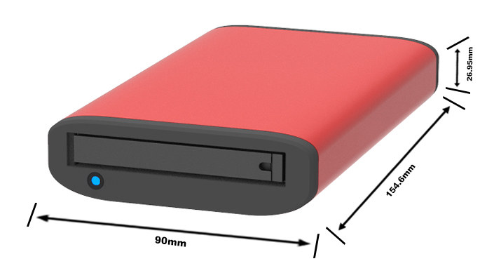 1 Bay USB3.2 Gen2 Type-C Storage Red interface Support M.2 SATA SSD