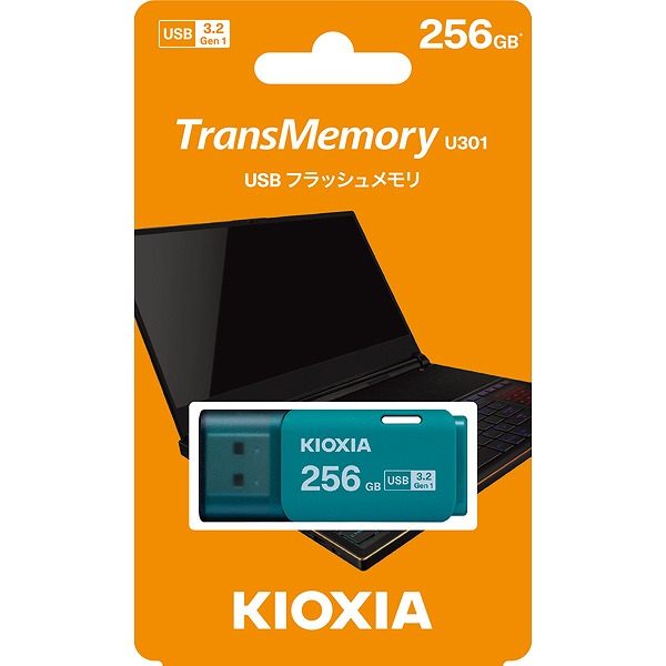 USBフラッシュメモリ TransMemory U301 ライトブルー 256GB