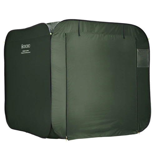 屋根が開く防災テント カーキ