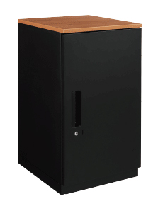 災害対策セットストッカー 本体黒×天板木目