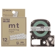 「テプラ」PROテープカートリッジ マスキングテープ「mt」ラベル ドット・ペールブルー/グレー文字 12mm