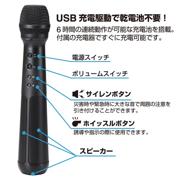 スピーカー付きマイク