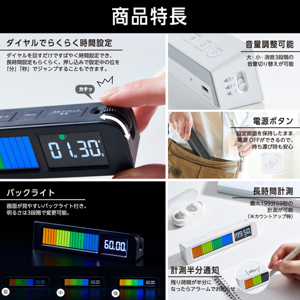 ビジュアルバータイマー プラス シロ
