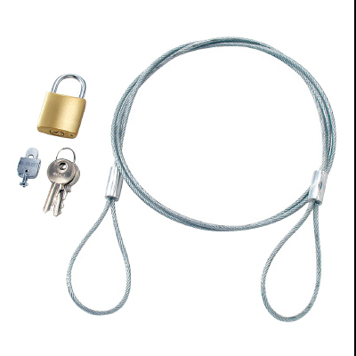 パソコンロックキット <セキュリティスロット対応 南京錠式> ワイヤーφ3.5
