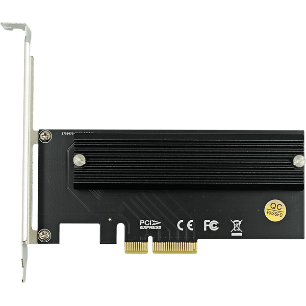 M.2 NVMe SSD増設 SSD用ヒートシンク付きインターフェイス M.2H-PCIE