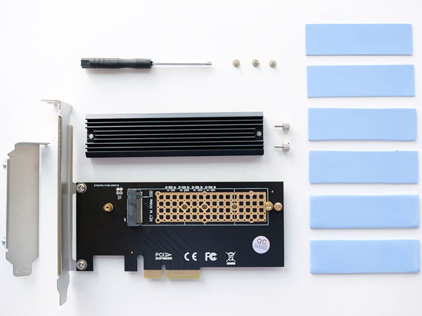 M.2 NVMe SSD増設 SSD用ヒートシンク付きインターフェイス M.2H-PCIE