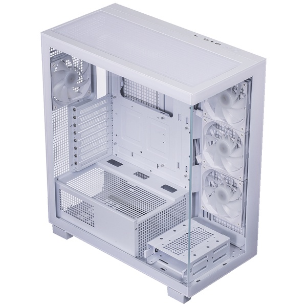 玄人志向  KRC-AT01シリーズ ATXマザーボード対応 ガラスパネル(フロント・左サイド)採用 ARGBファン搭載 ピラーレスPCケース (ホワイト)　KRC-AT01W