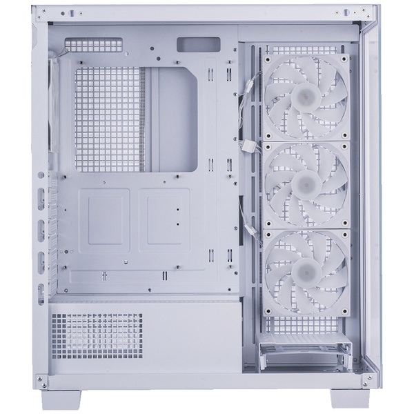 玄人志向  KRC-AT01シリーズ ATXマザーボード対応 ガラスパネル(フロント・左サイド)採用 ARGBファン搭載 ピラーレスPCケース (ホワイト)　KRC-AT01W
