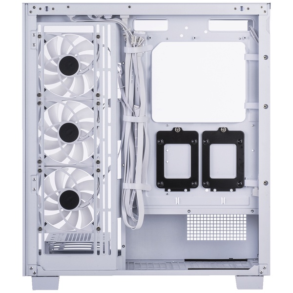 玄人志向  KRC-AT01シリーズ ATXマザーボード対応 ガラスパネル(フロント・左サイド)採用 ARGBファン搭載 ピラーレスPCケース (ホワイト)　KRC-AT01W