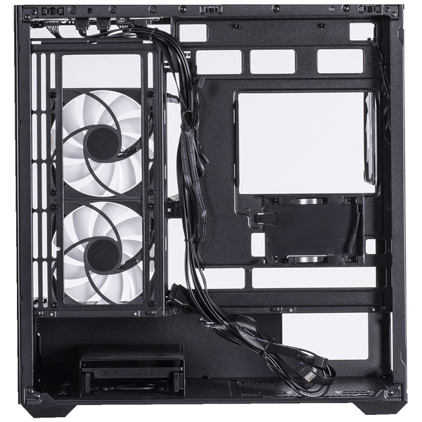 玄人志向  KRC-mT01シリーズ Micro ATXマザーボード対応 ガラスパネル(フロント・左サイド)採用 ARGBファン搭載 ピラーレスPCケース (ブラック)　KRC-mT01B