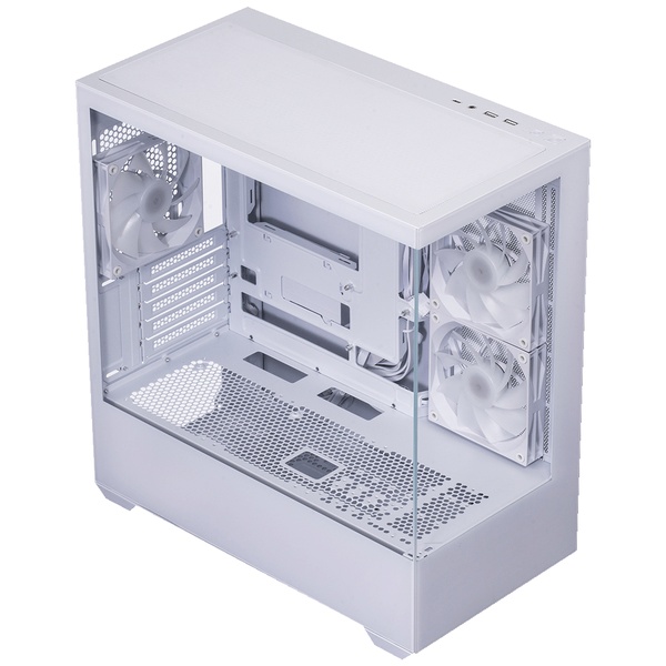 KRC-mT01シリーズ Micro ATXマザーボード対応 ガラスパネル(フロント・左サイド)採用 ARGBファン搭載 ピラーレスPCケース (ホワイト)