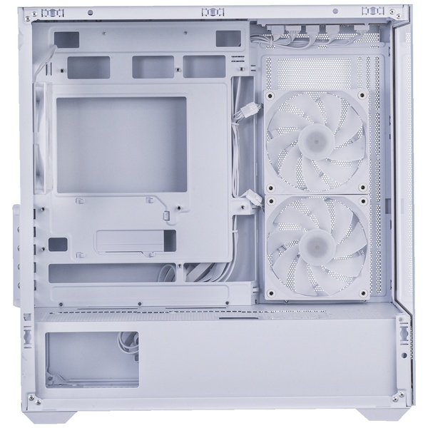 KRC-mT01シリーズ Micro ATXマザーボード対応 ガラスパネル(フロント・左サイド)採用 ARGBファン搭載 ピラーレスPCケース (ホワイト)