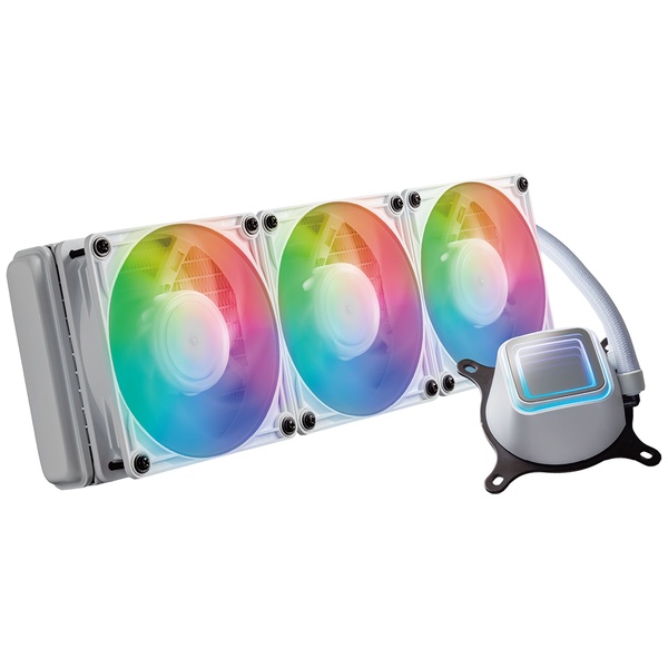 玄人志向 簡易水冷CPUクーラー AIOWC/V2シリーズ 240mm LED有り ホワイトカラー KURO-AIOWC240L/V2/WHITE