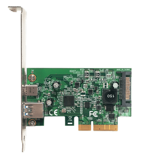 ASMedia社製 ASM3142搭載 USB3.2 Gen2 Type-A、Type-C インターフェース(PCI-Express x4接続)