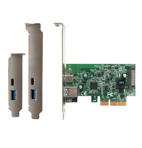 ASMedia社製 ASM3142搭載 USB3.2 Gen2 Type-A、Type-C インターフェース(PCI-Express x4接続)