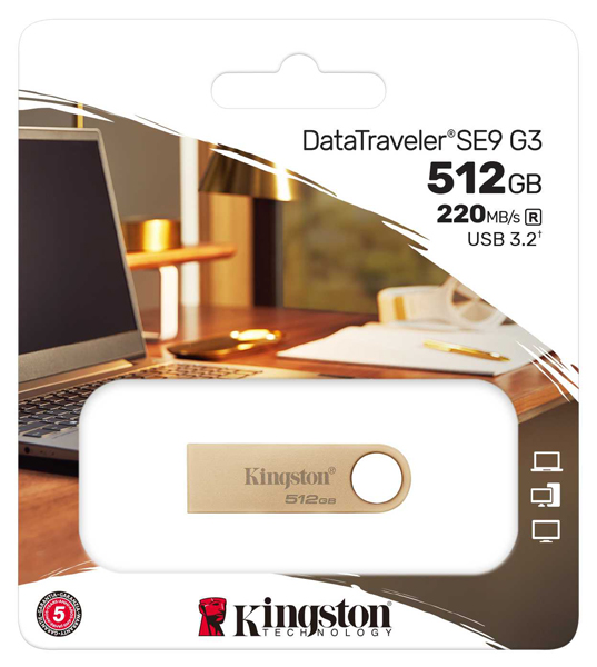 512GB 220MB/s Metal USB 3.2 Gen 1 DataTraveler SE9 G3
