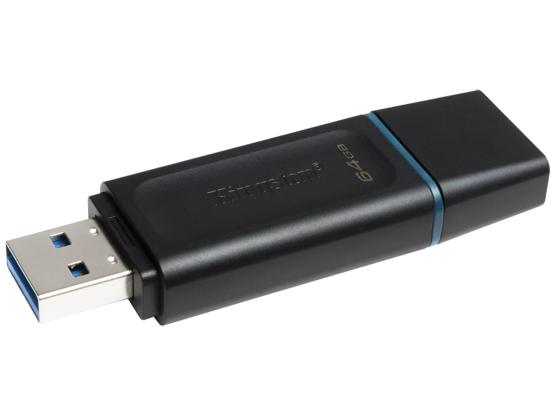 64GB USB3.2 Gen 1メモリー DataTraveler Exodia (Black + Teal)