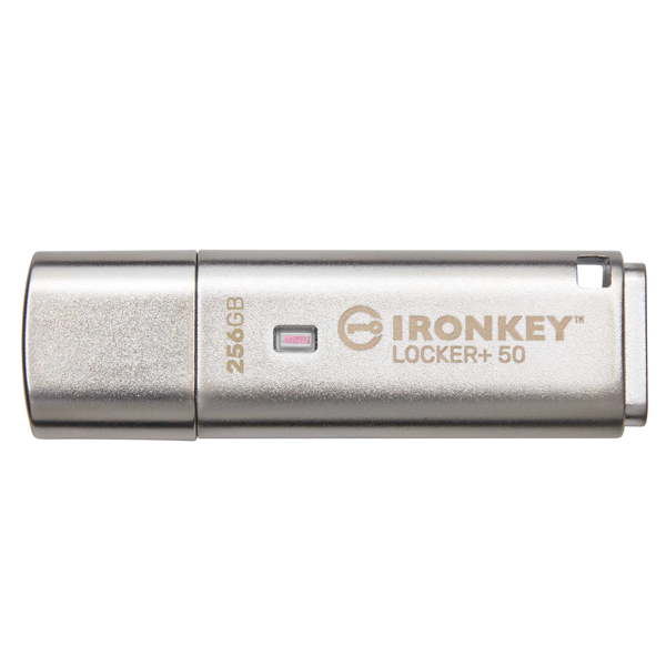 256GB セキュリティUSB3.2 Gen1 フラッシュドライブ IronKey Locker+ 50