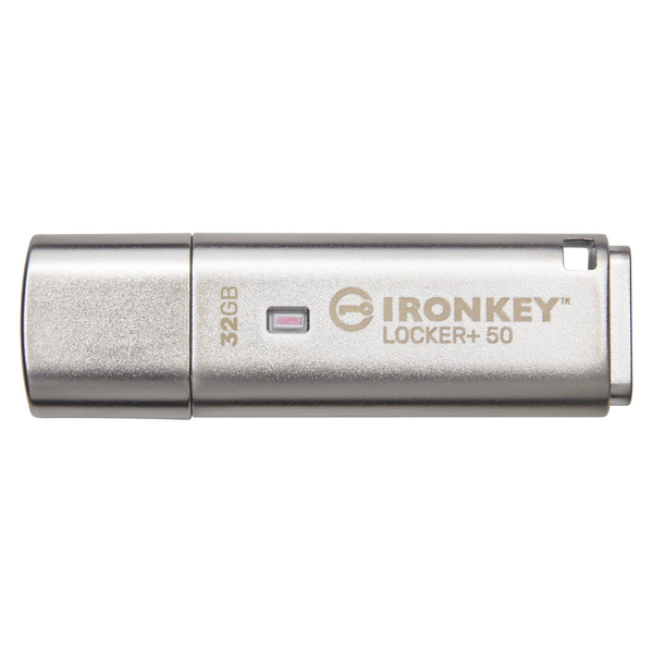 32GB セキュリティUSB3.2 Gen1 フラッシュドライブ IronKey Locker+ 50