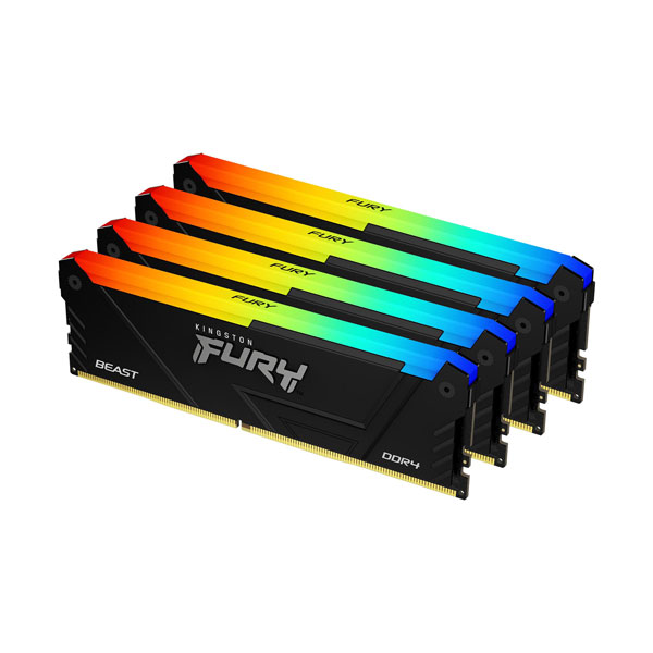 64GB DDR4 3200MHz CL16 DIMM (Kit of 4) FURY Beast RGB