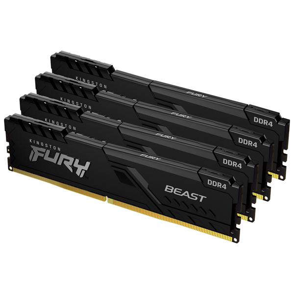 32GB DDR4 3600MHz CL17 DIMM (Kit of 4) FURY Beast Black