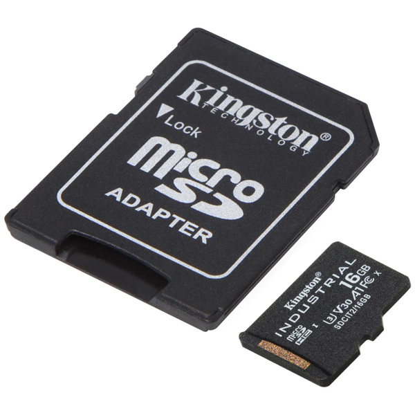 16GB microSDHC UHS-I Class 10 産業グレード温度対応カード + SDアダプタ付属