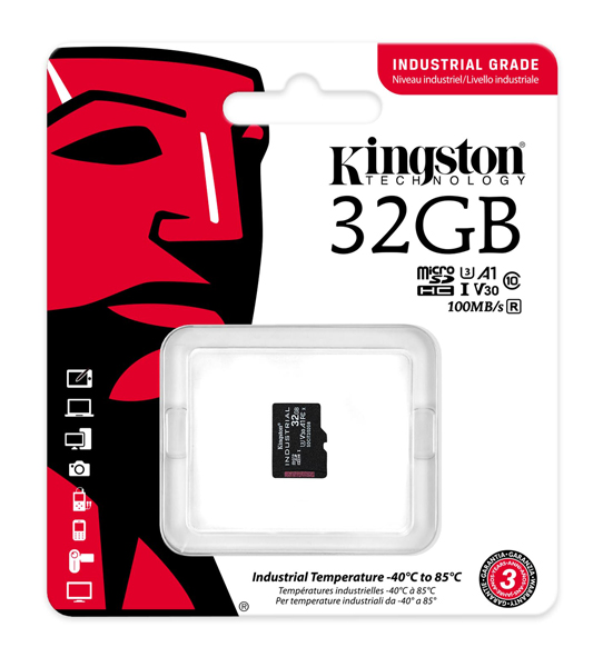 32GB microSDHC UHS-I Class 10 産業グレード温度対応カード SDアダプター無し