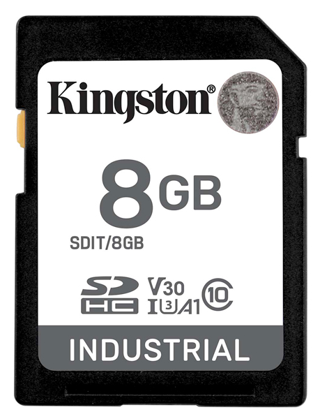 8GB SDHC Industrial -40℃ to 85℃ C10 UHS-I U3 V30 A1 pSLC