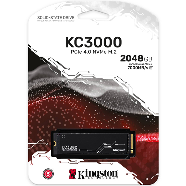 KC3000 PCIe 4.0 NVMe M.2 SSD 2048GB 3D TLC NAND 最大読取7000MB/秒、最大書込7000MB/秒